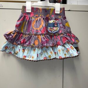 Matilda Jane Purple and Pink Layered Skirt with Ruffled Hem